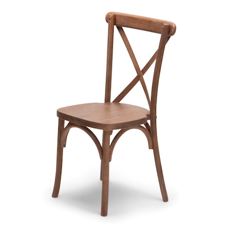 Atlas Commercial Products Madison Cross Back Chair, Mark II, Antique Fruitwood XBC45AFW